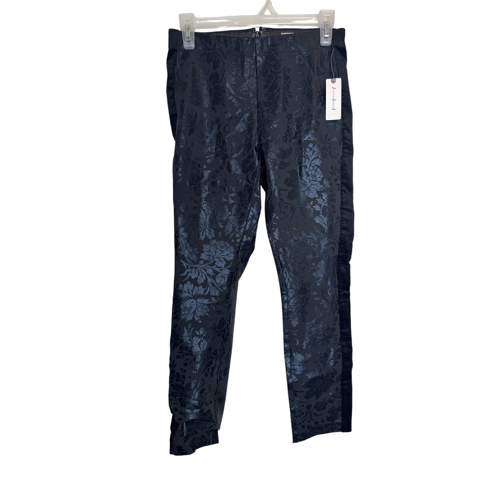 Anthropologie Essential Skinny Pants Womens 0 Jacquard Tuxedo Dressy Floral